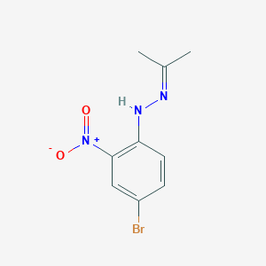 molecular formula C9H10BrN3O2 B2924541 4-bromo-2-nitro-N-(propan-2-ylideneamino)aniline CAS No. 2092388-53-7; 914636-18-3