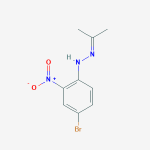 molecular formula C9H10BrN3O2 B2924541 Acetone4-bromo-2-nitrophenylhydrazone CAS No. 2092388-53-7; 914636-18-3