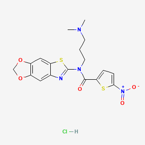 N-([1,3]dioxolo[4',5':4,5]benzo[1,2-d]thiazol-6-yl)-N-(3-(dimethylamino)propyl)-5-nitrothiophene-2-carboxamide hydrochloride