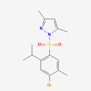 1-[(3,5-Dimethylpyrazolyl)sulfonyl]-4-bromo-5-methyl-2-(methylethyl)benzene