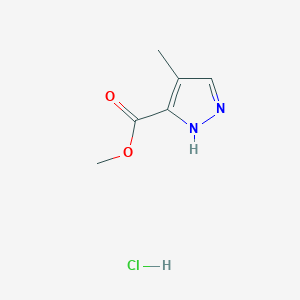 molecular formula C6H9ClN2O2 B2924551 Methyl 4-methyl-1H-pyrazole-3-carboxylate hydrochloride CAS No. 2095410-56-1
