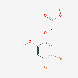 molecular formula C9H8Br2O4 B2924552 2-(4,5-Dibromo-2-methoxyphenoxy)acetic acid CAS No. 446278-49-5
