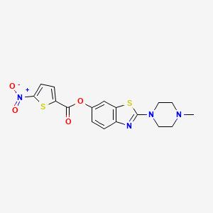 2-(4-Methylpiperazin-1-yl)benzo[d]thiazol-6-yl 5-nitrothiophene-2-carboxylate