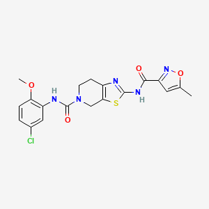 N-(5-((5-chloro-2-methoxyphenyl)carbamoyl)-4,5,6,7-tetrahydrothiazolo[5,4-c]pyridin-2-yl)-5-methylisoxazole-3-carboxamide