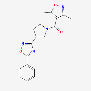 (3,5-Dimethylisoxazol-4-yl)(3-(5-phenyl-1,2,4-oxadiazol-3-yl)pyrrolidin-1-yl)methanone
