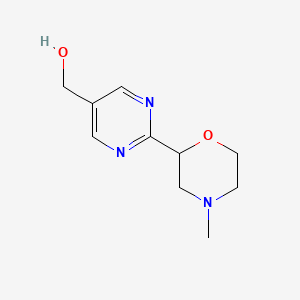 molecular formula C10H15N3O2 B2924573 [2-(4-Methylmorpholin-2-yl)pyrimidin-5-yl]methanol CAS No. 1512018-75-5