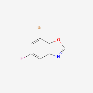 molecular formula C7H3BrFNO B2924576 7-Bromo-5-fluoro-1,3-benzoxazole CAS No. 1226045-94-8