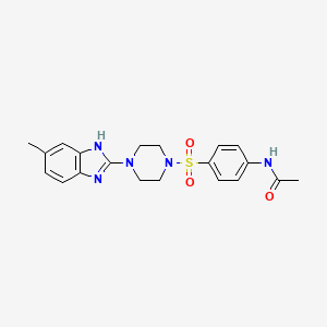 N-(4-((4-(5-methyl-1H-benzo[d]imidazol-2-yl)piperazin-1-yl)sulfonyl)phenyl)acetamide