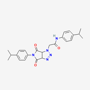 N-(4-isopropylphenyl)-2-[5-(4-isopropylphenyl)-4,6-dioxo-4,5,6,6a-tetrahydropyrrolo[3,4-d][1,2,3]triazol-1(3aH)-yl]acetamide