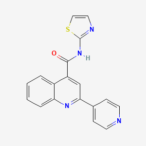 2-(pyridin-4-yl)-N-(thiazol-2-yl)quinoline-4-carboxamide