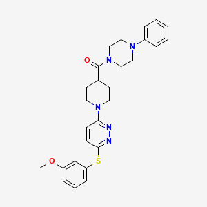 (1-(6-((3-Methoxyphenyl)thio)pyridazin-3-yl)piperidin-4-yl)(4-phenylpiperazin-1-yl)methanone