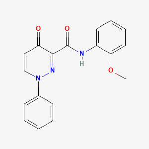 molecular formula C18H15N3O3 B2924598 N-(2-methoxyphenyl)-4-oxo-1-phenyl-1,4-dihydropyridazine-3-carboxamide CAS No. 478063-28-4