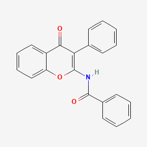 molecular formula C22H15NO3 B2924606 N-(4-oxo-3-phenylchromen-2-yl)benzamide CAS No. 900275-83-4