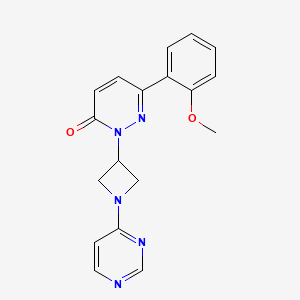 molecular formula C18H17N5O2 B2924608 6-(2-Methoxyphenyl)-2-(1-pyrimidin-4-ylazetidin-3-yl)pyridazin-3-one CAS No. 2380166-78-7