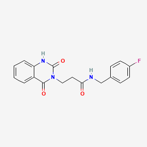 3-(2,4-dioxo-1H-quinazolin-3-yl)-N-[(4-fluorophenyl)methyl]propanamide