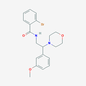 molecular formula C20H23BrN2O3 B2924614 2-溴-N-(2-(3-甲氧基苯基)-2-吗啉乙基)苯甲酰胺 CAS No. 941964-52-9