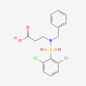 3-(N-benzyl2,6-dichlorobenzenesulfonamido)propanoic acid