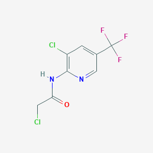 molecular formula C8H5Cl2F3N2O B2924626 2-chloro-N-[3-chloro-5-(trifluoromethyl)pyridin-2-yl]acetamide CAS No. 90931-30-9