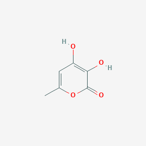 molecular formula C6H6O4 B2924629 3,4-Dihydroxy-6-methylpyran-2-one CAS No. 2413900-41-9
