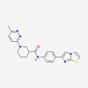 N-(4-(imidazo[2,1-b]thiazol-6-yl)phenyl)-1-(6-methylpyridazin-3-yl)piperidine-3-carboxamide