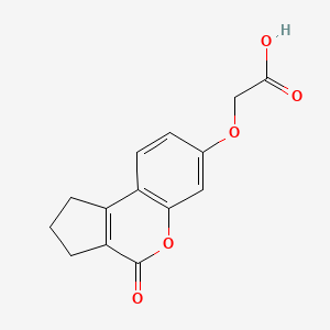 molecular formula C14H12O5 B2924647 [(4-Oxo-1,2,3,4-tetrahydrocyclopenta[c]chromen-7-yl)oxy]acetic acid CAS No. 300851-12-1