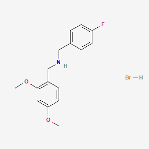 molecular formula C16H19BrFNO2 B2924653 (2,4-Dimethoxy-benzyl)-(4-fluoro-benzyl)-amine hydrobromide CAS No. 1051369-28-8