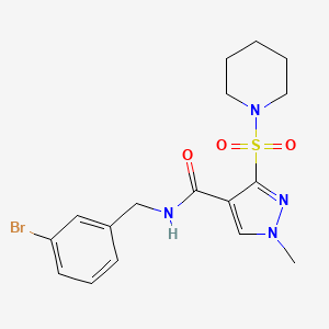 N-(3-bromobenzyl)-1-methyl-3-(piperidin-1-ylsulfonyl)-1H-pyrazole-4-carboxamide
