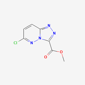 molecular formula C7H5ClN4O2 B2924678 Methyl 6-chloro-[1,2,4]triazolo[4,3-B]pyridazine-3-carboxylate CAS No. 76196-04-8