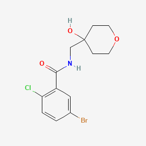 molecular formula C13H15BrClNO3 B2924679 5-bromo-2-chloro-N-((4-hydroxytetrahydro-2H-pyran-4-yl)methyl)benzamide CAS No. 1351596-56-9