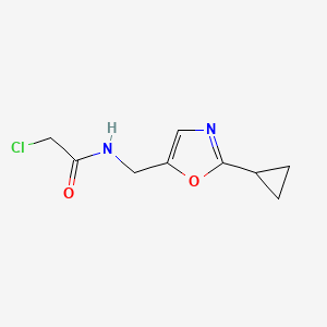 2-Chloro-N-[(2-cyclopropyl-1,3-oxazol-5-yl)methyl]acetamide