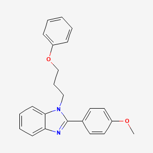 molecular formula C23H22N2O2 B2924696 2-(4-methoxyphenyl)-1-(3-phenoxypropyl)-1H-benzo[d]imidazole CAS No. 612047-16-2