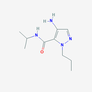 molecular formula C10H18N4O B2924697 4-Amino-N-isopropyl-1-propyl-1H-pyrazole-5-carboxamide CAS No. 2101196-05-6