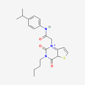 molecular formula C21H25N3O3S B2924699 2-{3-butyl-2,4-dioxo-1H,2H,3H,4H-thieno[3,2-d]pyrimidin-1-yl}-N-[4-(propan-2-yl)phenyl]acetamide CAS No. 1252922-35-2