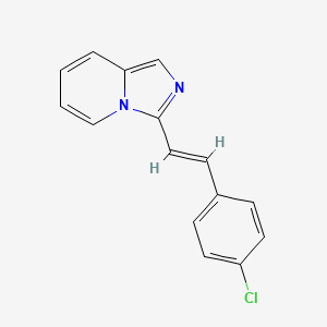 molecular formula C15H11ClN2 B2924702 (E)-3-(4-氯苯乙烯基)咪唑并[1,5-a]吡啶 CAS No. 305372-69-4