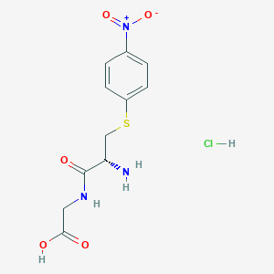 molecular formula C11H14ClN3O5S B2924708 S-(4-Nitrophenyl)cysteinylglycine Hydrochloride CAS No. 382631-41-6