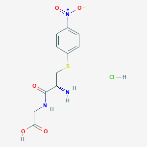 molecular formula C11H14ClN3O5S B2924708 S-(4-硝基苯基)半胱氨酰甘氨酸盐酸盐 CAS No. 382631-41-6