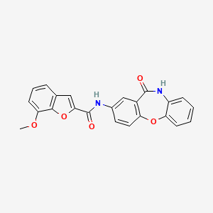 molecular formula C23H16N2O5 B2924710 7-methoxy-N-(11-oxo-10,11-dihydrodibenzo[b,f][1,4]oxazepin-2-yl)benzofuran-2-carboxamide CAS No. 1208927-60-9