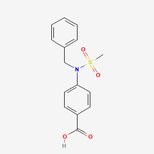 molecular formula C15H15NO4S B2924711 4-[Benzyl(methylsulfonyl)amino]benzoic acid CAS No. 333357-39-4