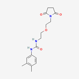 1-(3,4-Dimethylphenyl)-3-(2-(2-(2,5-dioxopyrrolidin-1-yl)ethoxy)ethyl)urea
