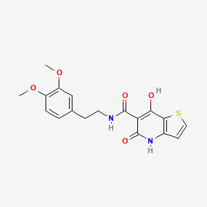 molecular formula C18H18N2O5S B2924714 N-(3,4-二甲氧基苯乙基)-7-羟基-5-氧代-4,5-二氢噻吩[3,2-b]吡啶-6-甲酰胺 CAS No. 1251671-38-1