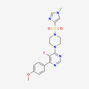 5-fluoro-4-(4-methoxyphenyl)-6-{4-[(1-methyl-1H-imidazol-4-yl)sulfonyl]piperazin-1-yl}pyrimidine