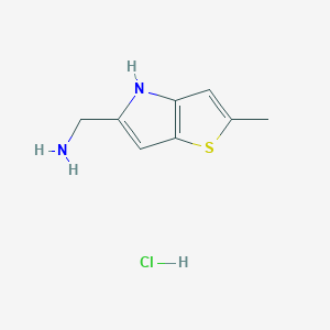 (2-Methyl-4H-thieno[3,2-b]pyrrol-5-yl)methanamine;hydrochloride