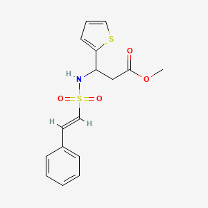 Methyl 3-[[(E)-2-phenylethenyl]sulfonylamino]-3-thiophen-2-ylpropanoate