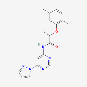 N-(6-(1H-pyrazol-1-yl)pyrimidin-4-yl)-2-(2,5-dimethylphenoxy)propanamide
