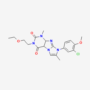 8-(3-chloro-4-methoxyphenyl)-3-(2-ethoxyethyl)-1,7-dimethyl-1H,2H,3H,4H,8H-imidazo[1,2-g]purine-2,4-dione