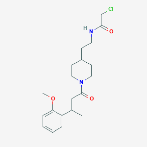 2-Chloro-N-[2-[1-[3-(2-methoxyphenyl)butanoyl]piperidin-4-yl]ethyl]acetamide
