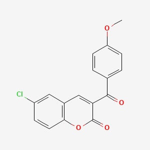 molecular formula C17H11ClO4 B2924743 6-氯-3-(4-甲氧基苯甲酰基)-2H-色满-2-酮 CAS No. 101439-45-6