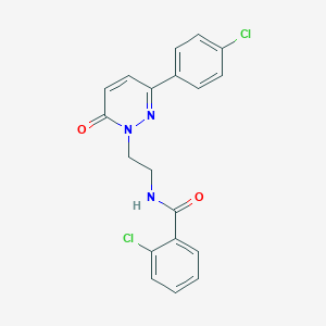 molecular formula C19H15Cl2N3O2 B2924753 2-chloro-N-(2-(3-(4-chlorophenyl)-6-oxopyridazin-1(6H)-yl)ethyl)benzamide CAS No. 921531-81-9