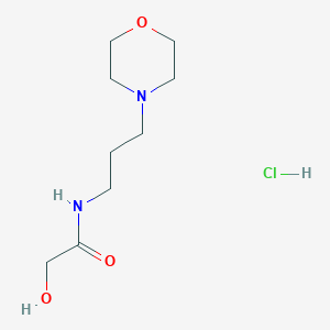 molecular formula C9H19ClN2O3 B2924758 2-hydroxy-N-[3-(morpholin-4-yl)propyl]acetamide hydrochloride CAS No. 1993173-37-7