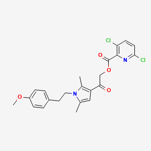molecular formula C23H22Cl2N2O4 B2924759 2-{1-[2-(4-methoxyphenyl)ethyl]-2,5-dimethyl-1H-pyrrol-3-yl}-2-oxoethyl 3,6-dichloropyridine-2-carboxylate CAS No. 878094-49-6